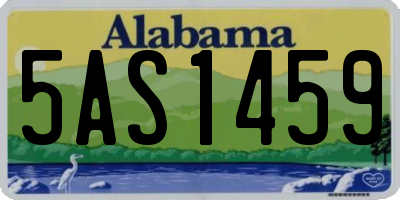 AL license plate 5AS1459