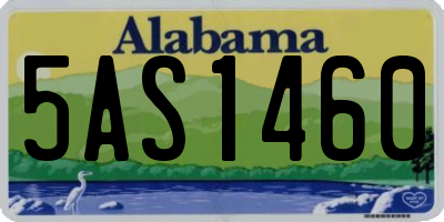 AL license plate 5AS1460