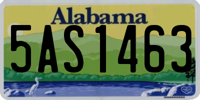 AL license plate 5AS1463
