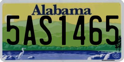 AL license plate 5AS1465