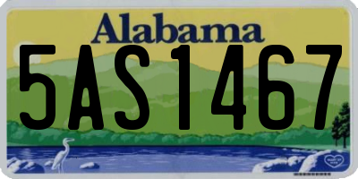 AL license plate 5AS1467