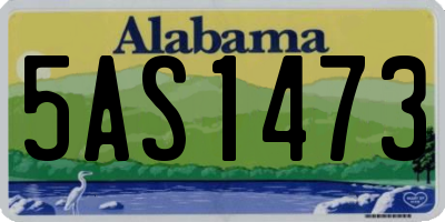 AL license plate 5AS1473