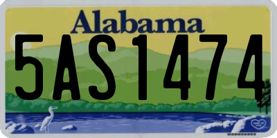 AL license plate 5AS1474