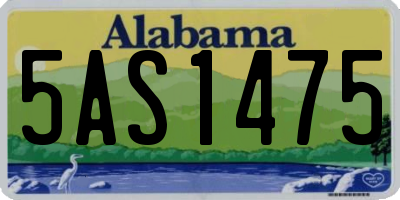AL license plate 5AS1475