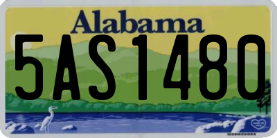 AL license plate 5AS1480
