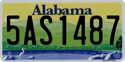 AL license plate 5AS1487