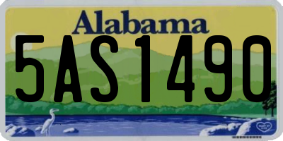AL license plate 5AS1490