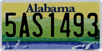 AL license plate 5AS1493