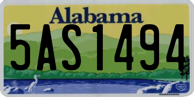 AL license plate 5AS1494