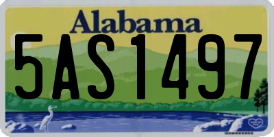 AL license plate 5AS1497