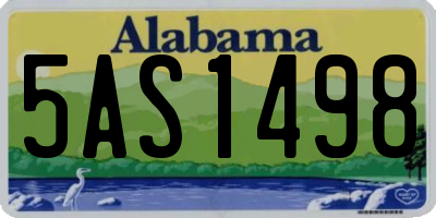 AL license plate 5AS1498