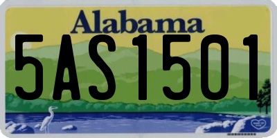 AL license plate 5AS1501