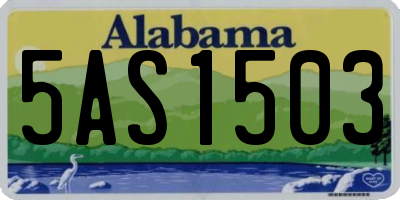 AL license plate 5AS1503