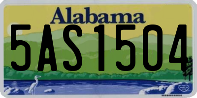 AL license plate 5AS1504