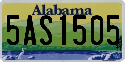 AL license plate 5AS1505