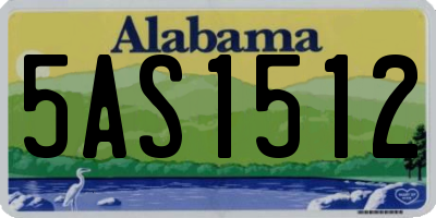 AL license plate 5AS1512