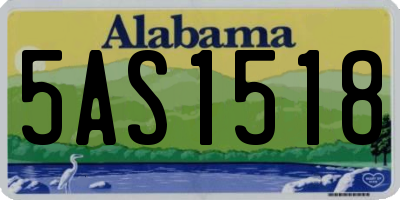 AL license plate 5AS1518