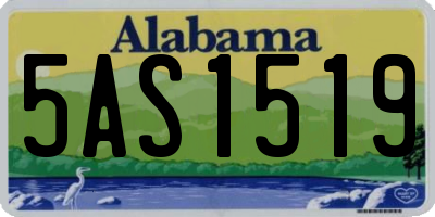 AL license plate 5AS1519