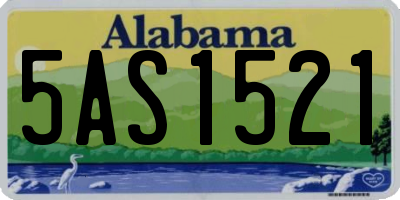 AL license plate 5AS1521