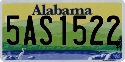 AL license plate 5AS1522