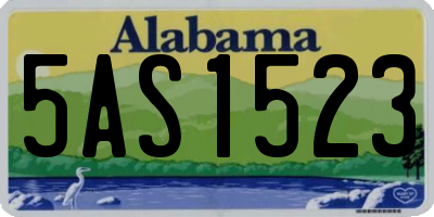 AL license plate 5AS1523