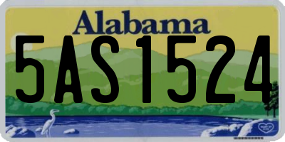 AL license plate 5AS1524