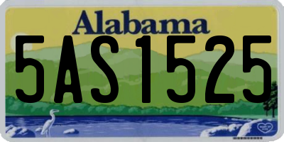 AL license plate 5AS1525