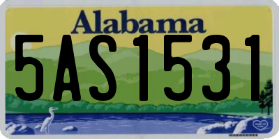 AL license plate 5AS1531