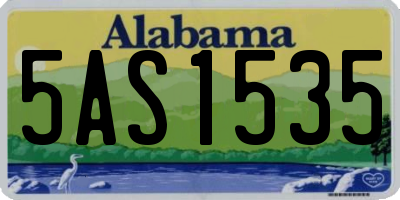 AL license plate 5AS1535