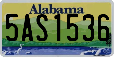 AL license plate 5AS1536