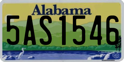 AL license plate 5AS1546