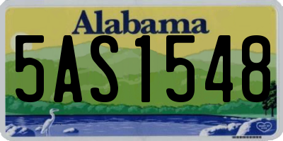AL license plate 5AS1548