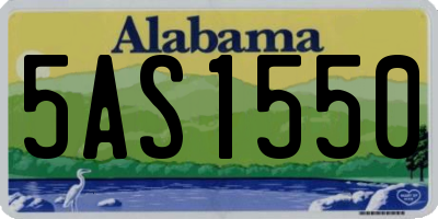 AL license plate 5AS1550