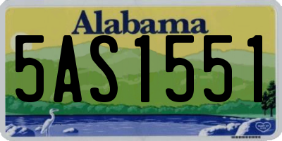 AL license plate 5AS1551