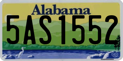 AL license plate 5AS1552