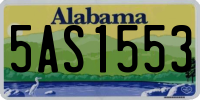 AL license plate 5AS1553