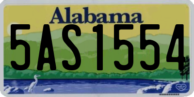 AL license plate 5AS1554