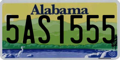 AL license plate 5AS1555