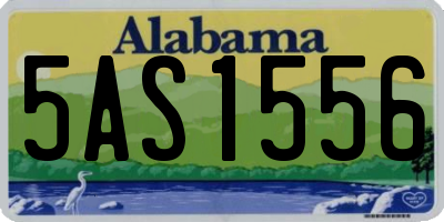 AL license plate 5AS1556