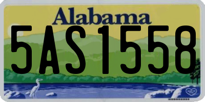 AL license plate 5AS1558
