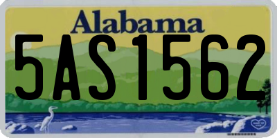 AL license plate 5AS1562