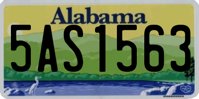 AL license plate 5AS1563