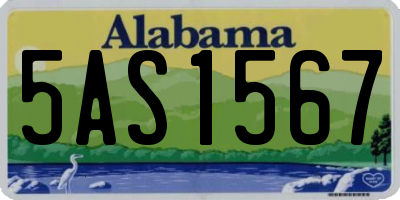 AL license plate 5AS1567