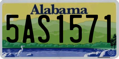AL license plate 5AS1571