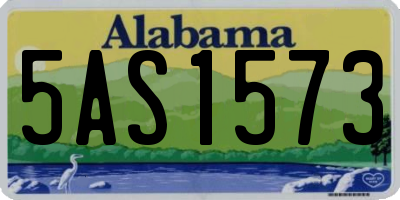 AL license plate 5AS1573