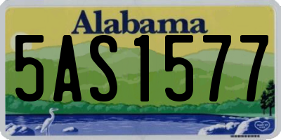 AL license plate 5AS1577