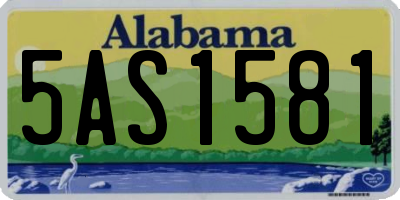 AL license plate 5AS1581
