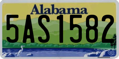 AL license plate 5AS1582