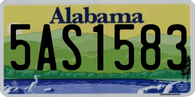 AL license plate 5AS1583