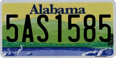 AL license plate 5AS1585